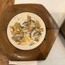 Vintage Plaques .Tikes in Oak Hexagon Shaped Frames Image 8
