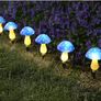 Set of 6 Blue Solar Garden Lights, Solar Powered Mushroom Stake Lights for Outdoor Decor, Waterproof Garden Ornaments for Backyard Lawn Pathway Landscape Fence Christmas Halloween Yard Decor (FREE SHIPPING) Image 6
