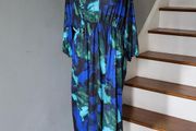 CurveWow blue pattern midi dress, Size 16, BNWT