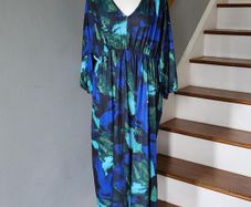 CurveWow blue pattern midi dress, Size 16, BNWT