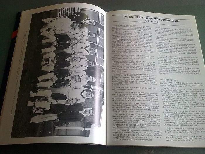 The Phoenix Club 1830-1980 Irish cricket Dublin Ireland History Photos, etc.