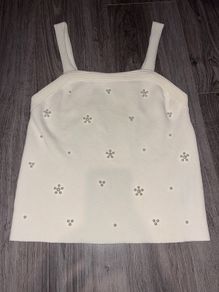 Cream pearl knit cami Size Medium