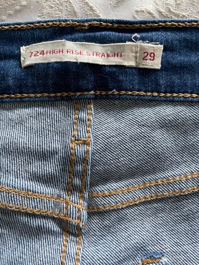 Levi's 724 High Rise Straight Jeans - W29 L32 - Premium Italian Denim
