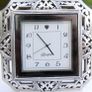 Brighton Tango Square Silver Plated Desk Clock Image 3