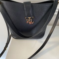 Ralph Lauren Black cow leather bag( as new condition)