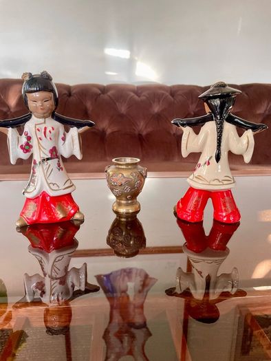 Rare Kitsch Mantle Decor 1950s