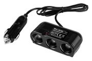 New 3 Way Cable Car Cigarette Lighter 12V 24V Lead Splitter Socket Adapter #1173