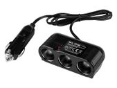 New 3 Way Cable Car Cigarette Lighter 12V 24V Lead Splitter Socket Adapter #1173