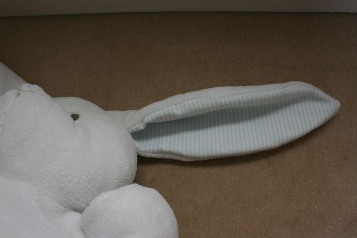 Tommy Hilfiger Large White Bunny with Rattle Like New