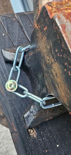 anvil on timber stand