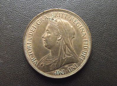 1897 Great Britain. Victoria. Half Penny. Superb Condition!