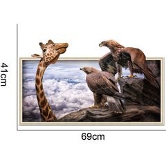 3D Removable Giraffe Owl Coast Wall Sticker Art Vinyl Decal Home Room Decor