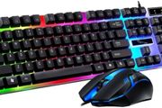 Wired Gaming Keyboard and Mouse Set with Led Backlight Ergonomic Design Liquid-Resistant Keyboard for Comfortable Long-Term Use