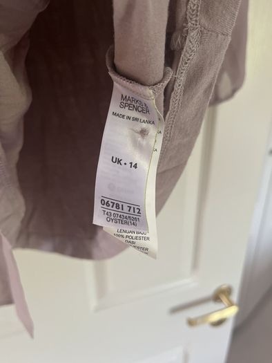 Taupe sheer sleeve top