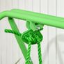 Kids Swing, Steel Nursery Swing, with Seatbelt, High Support Back, Front Guard, for Ages 6-36 Months - Green Image 9