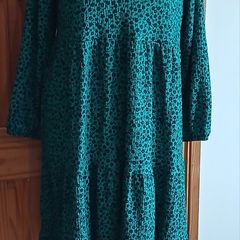 Bnwts Dunnes Green and black floral midi dress size M 12/14