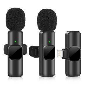 New Wireless Lavalier Microphone Portable Audio Video Recording Mini Mic for IOS iPhone Live Broadcast Gaming Phone Mic