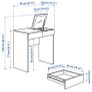 Make up table with two drawers and mirror Image 3