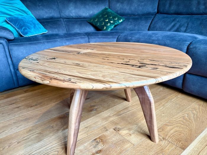 Spalted beech and walnut coffee table