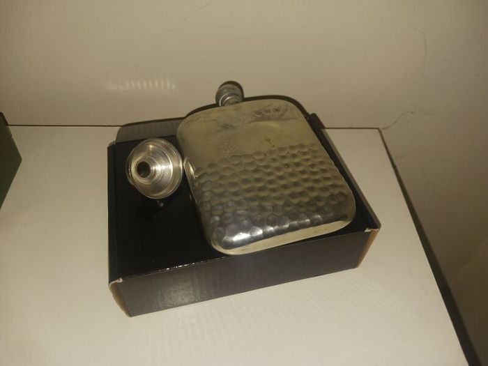 Pinder pewter flask