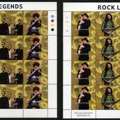 2002 Ireland Irish Rock Legends (U2, Phil Lynott, van Morrison & Rory Gallagher in se-tenant sets) Stamp Sheetlets Mint Never Hinged (MNH)