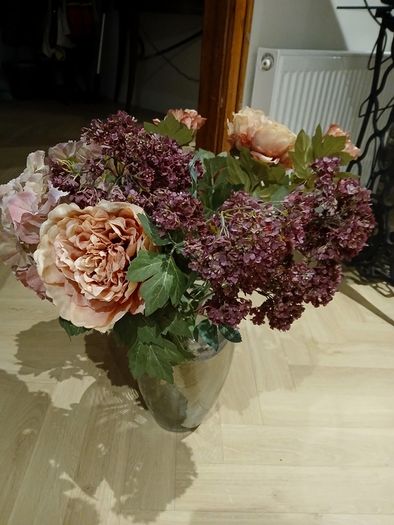 Vase with Artificial Flowers