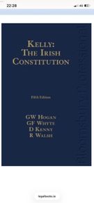 Kelly Irish Constitution