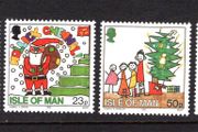 1996 Isle of Man Christmas Childers's Paintings Commemorative Stamps Mint Never Hinged (MNH)