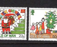 1996 Isle of Man Christmas Childers's Paintings Commemorative Stamps Mint Never Hinged (MNH)