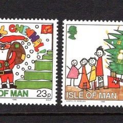 1996 Isle of Man Christmas Childers's Paintings Commemorative Stamps Mint Never Hinged (MNH)
