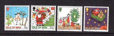 1996 Isle of Man Christmas Childers's Paintings Commemorative Stamps Mint Never Hinged (MNH)