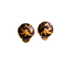 Vintage Spanish Damascene Clip-on Earrings