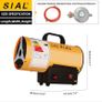 51,300 Btu/hr Industrial Gas Fan Heater Portable Workshops Heater Heat Cannon Gas Radiant Heater Hot Air Blower Mechanical Switch Piezo Ignition, Yellow, 15KW Image 2