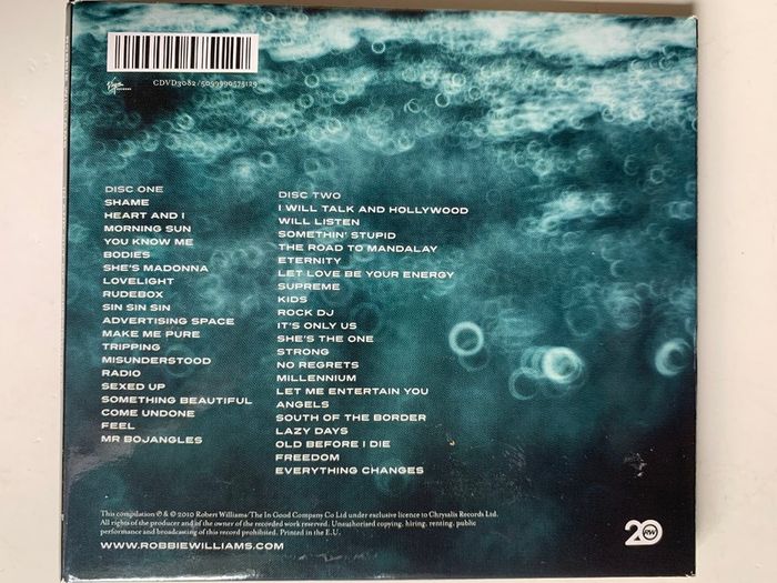 Robbie Williams [2010] In And Out Of Consciousness: Greatest Hits 1990-2010 [2CD Digipack Album]