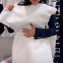 Zara cream cap sleeve midi dress Image 5