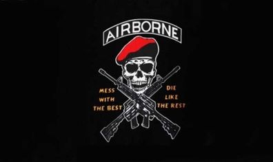 Dont Mess with the Best Airborne flag Free Post
