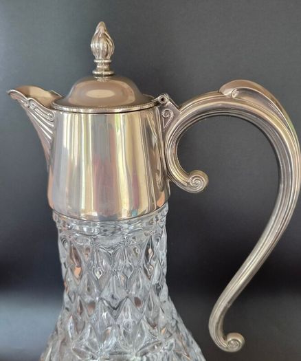 Edwardian style cut glass claret jug