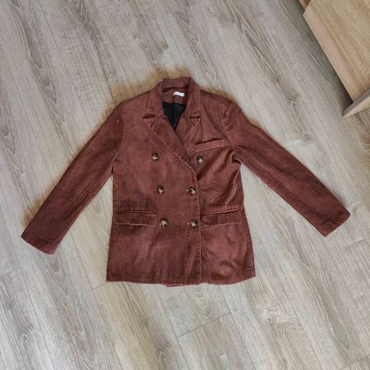 Brown velvet blazer, size 10