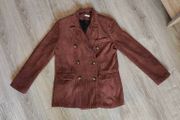 Brown velvet blazer, size 10