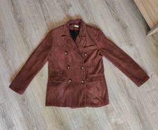 Brown velvet blazer, size 10