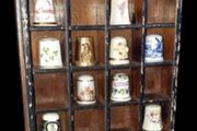 Vintage Thimble Display Rack With 12 Thimbles