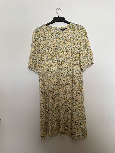 M&S yellow mix floral  dress size 16 - New