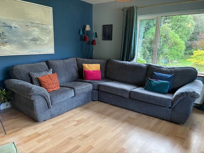 Large corner sofa with armchair