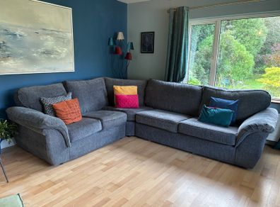 Large corner sofa with armchair