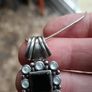 Vintage Black Onyx and Moonstone Sterling Silver Pendant Set Image 7