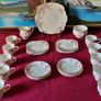 Vintage 33 Piece Royal Albert Crown China Floral Spray Tea Set For 10 Person Setting Made In England Image 3