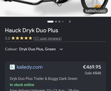 Hauck Duo bike trailer