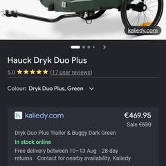 Hauck Duo bike trailer
