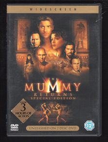 The Mummy Returns 2 Disc Widescreen DVD staring Brendan Fraser and Rachel Weisz