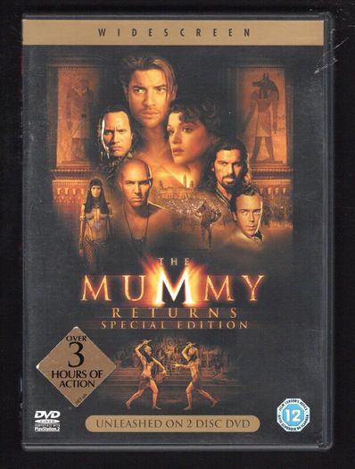 The Mummy Returns 2 Disc Widescreen DVD staring Brendan Fraser and Rachel Weisz